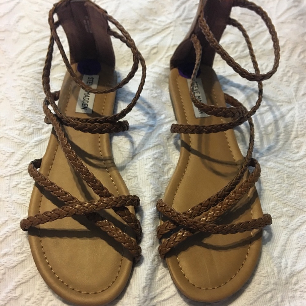 Steve Madden Zip Up Braided Sandals